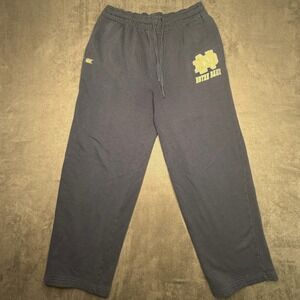 Vtg Colosseum Notre Dame Sweatpants Mens Size L Fighting Irish Navy Blue Y2K